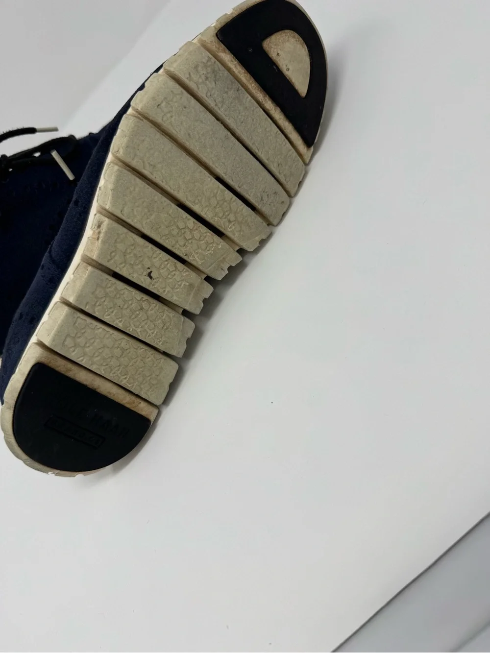 Cole Haan Navy Suede Brogue Derby Shoes